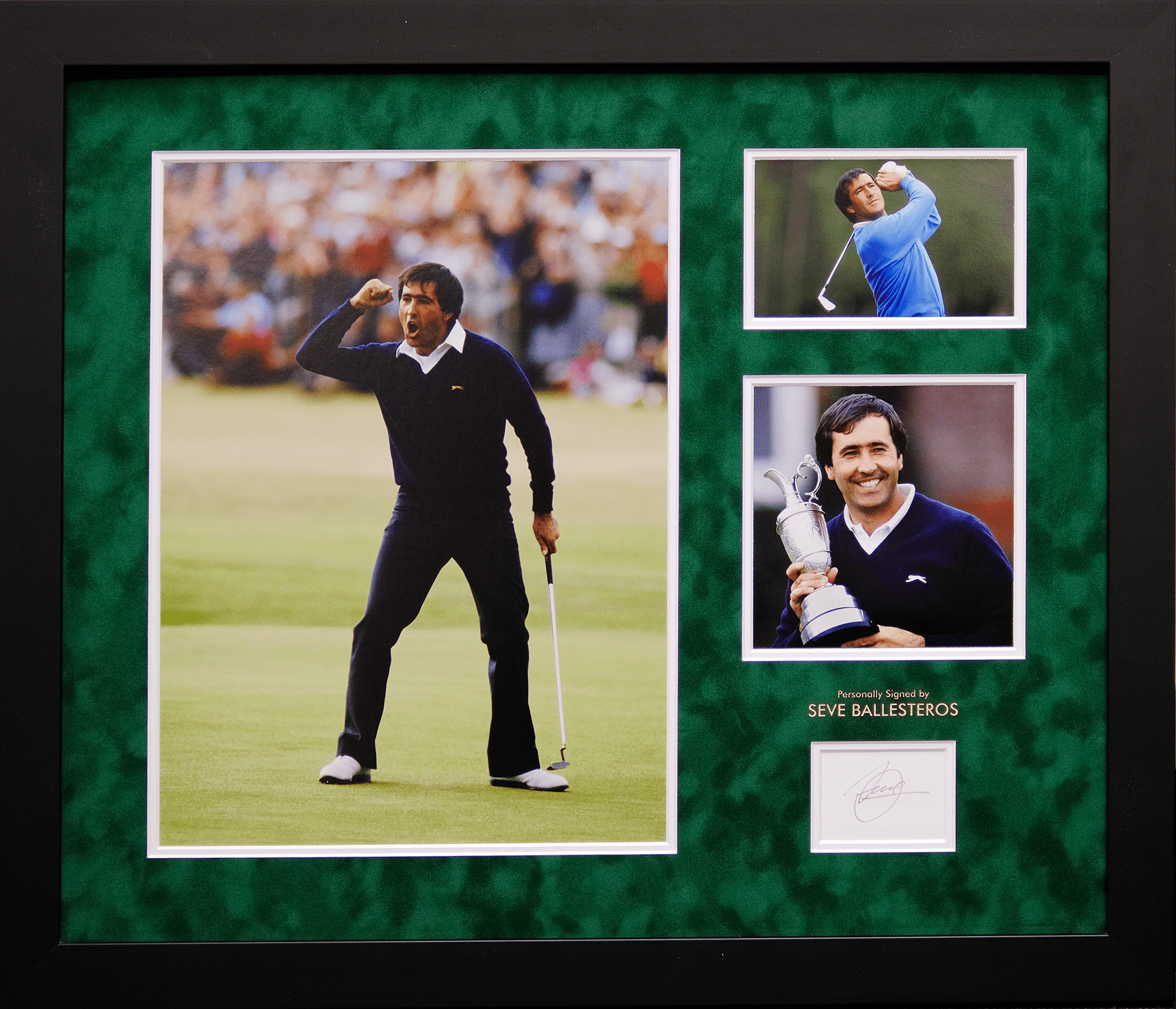 Seve Ballesteros Signed Whitecard Display - Memorabilia Framers Shop